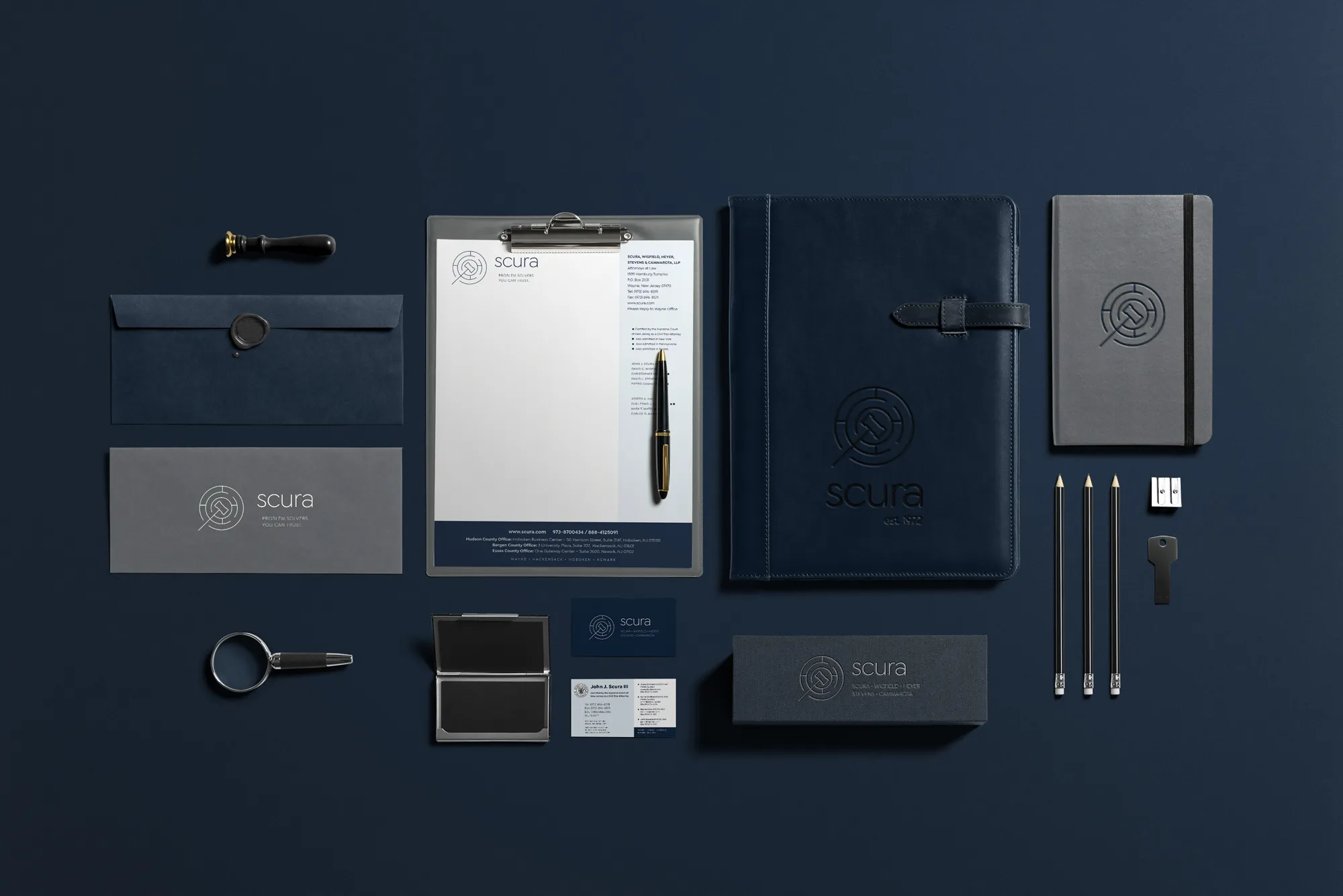 Scura brand stationery