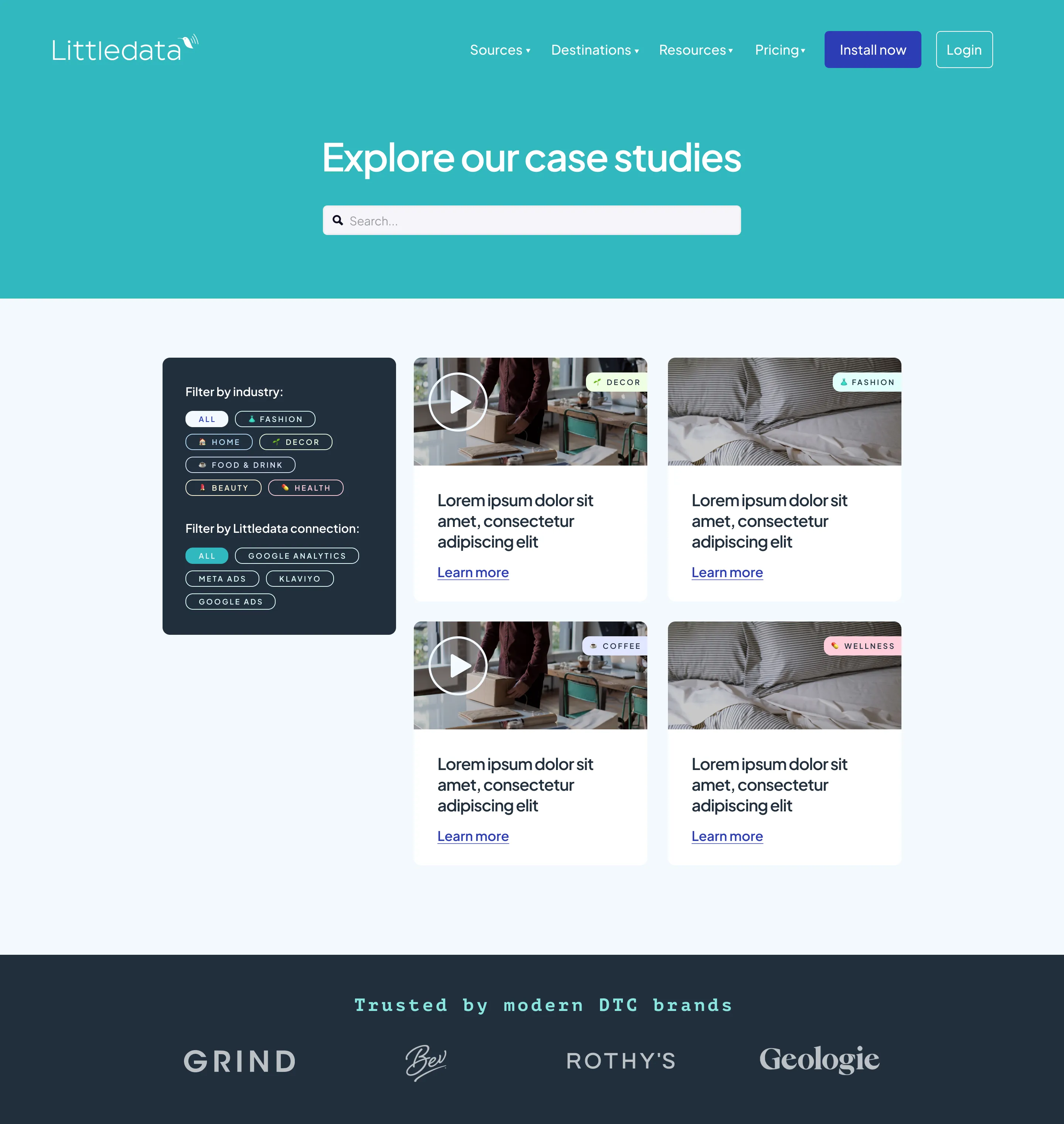 Littledata homepage redesign