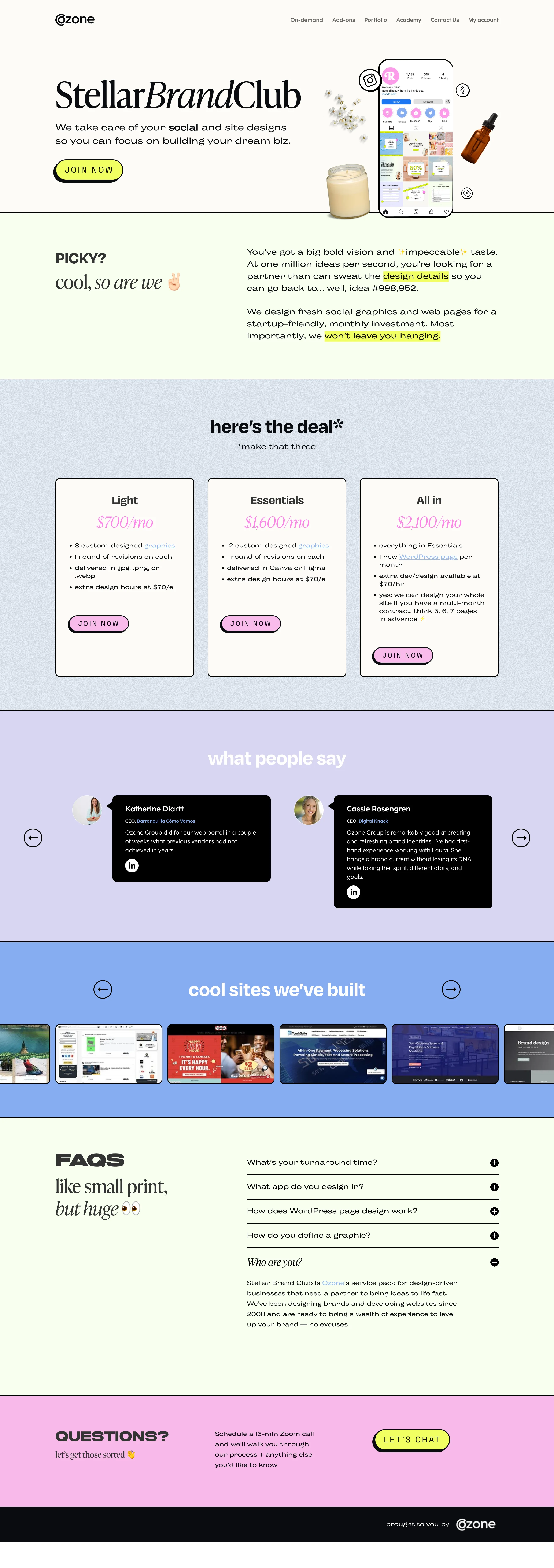 StellarBrandClub website